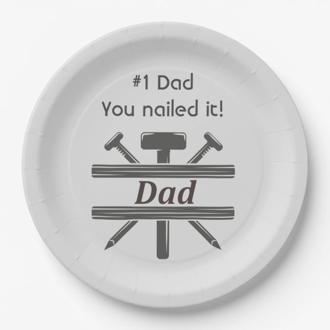 1. Vater Er nagelte es. Kostenvoranschlag Pappteller (Vorderseite)