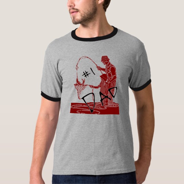 #1 Vater Fischen T-Shirt (Vorderseite)