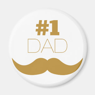 1. Vater Gold Mustache - Nummer eins Magnet