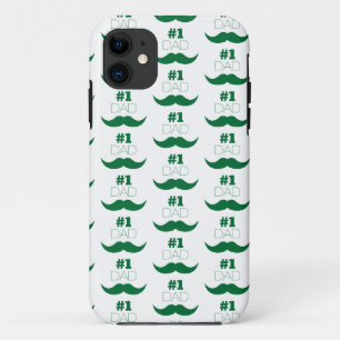 1. Vater Green Mustache - Nummer eins iPhone 11 Hülle