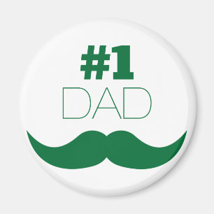 1. Vater Green Mustache - Nummer eins Magnet