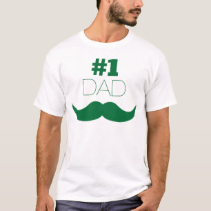 1. Vater Green Mustache - Nummer eins T-Shirt