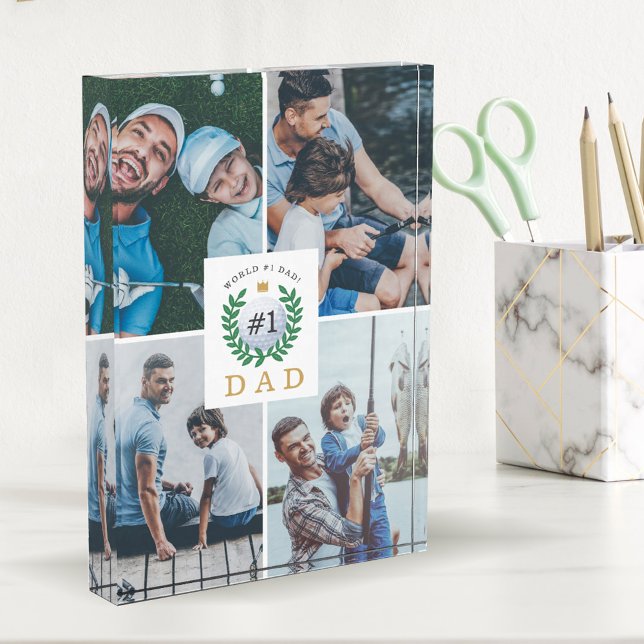 1. Vater, Happy Vathers Day Golf Theme Collage Fotoblock (Von Creator hochgeladen)