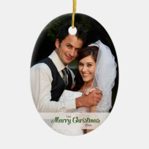 1. Verheiratete Weihnachtsverzierung Keramik Ornament