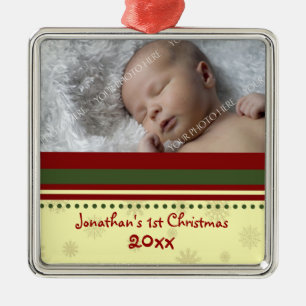 1. Verzierung des Foto-Babys Weihnachts Ornament Aus Metall