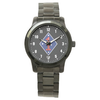 1. Veteran der 1. Marinedivision BD Edelstahl Armbanduhr