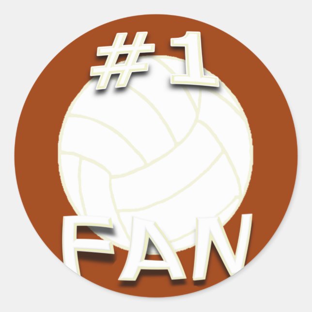 #1 Volleyball Fan Stickers (Vorderseite)