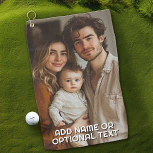 1 Vollständiges Foto und einfache Textvorlage Golfhandtuch