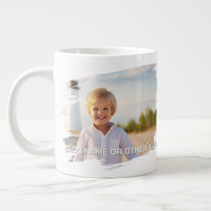 1 Vollständiges Foto und Text - Brushstroke Horizo Jumbo-Tasse