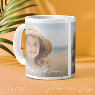 1 Vollständiges Foto und Text - Gleiches Foto auf Jumbo-Tasse