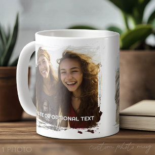 1 Vollständiges Foto und Text - Horizontaler Pinse Kaffeetasse