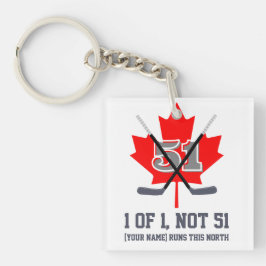1 von 1, nicht 51 Kanadische Identität Maple Leaf Schlüsselanhänger