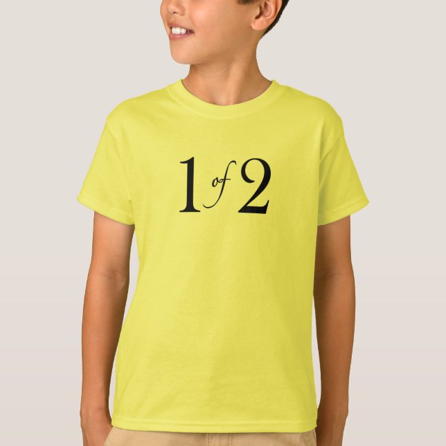 1 von 2 (Zwillinge) T-Shirt (Vorderseite)