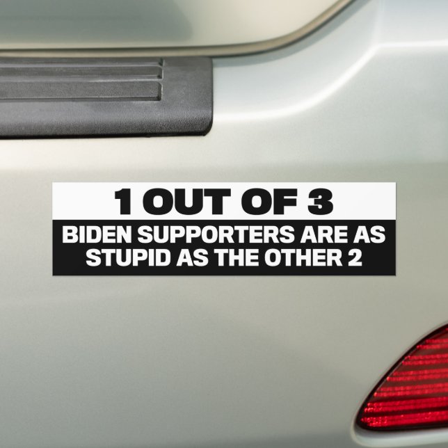 1 von 3 Biden-Unterstützern sind hochschuldig gege Autoaufkleber (Auf Auto)