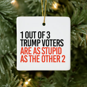 1 von 3 Trump-Wählern Keramikornament