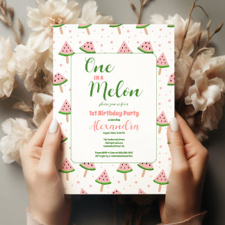 1. Watermelon Geburtstag Einladung