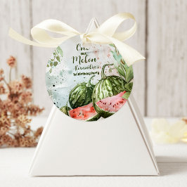 1. Watermelon Geburtstag Runder Aufkleber