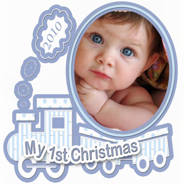 1. Weihnachten 2010 Ihr Baby Foto Fotoskulptur Ornament (Vorne)