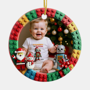 1. Weihnachten 2-seitig, Helle Anfänge Keramik Ornament