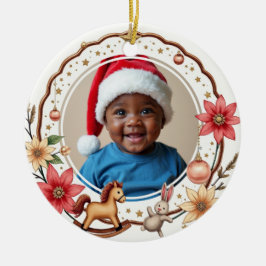1. Weihnachten 2-seitig, Toy Box Treasures Keramik Ornament