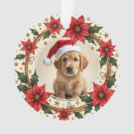 1. Weihnachten 2-seitiger Santa Paws Forever Ornament
