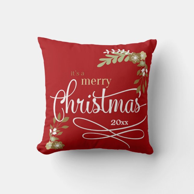 1. Weihnachten als Big Sister Custom Foto/Name Kissen (Vorderseite)