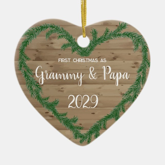 1. Weihnachten als Grammy Keramik Ornament (Vorne)