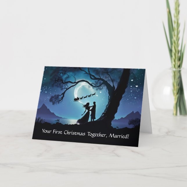 1. Weihnachten als Verheiratetes Paar Romantik Karte (Vorderseite)