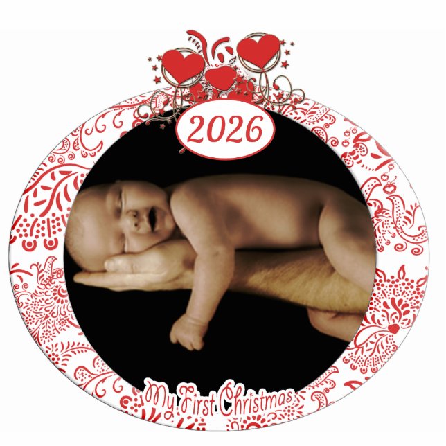 1. Weihnachten Fotoskulptur Ornament (Vorne)