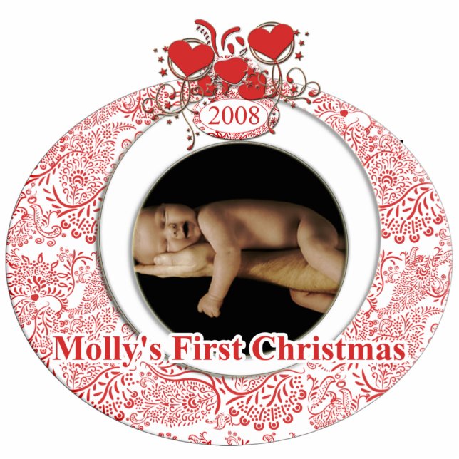1. Weihnachten Fotoskulptur Ornament (Vorne)