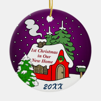 1. Weihnachten im neuen Zuhause Keramikornament