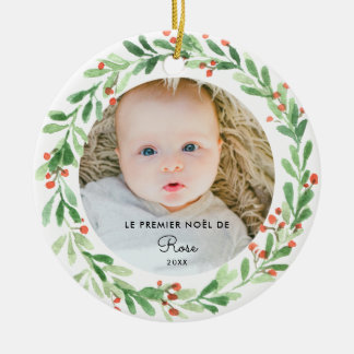 1 Weihnachten mit Foto Keramik Ornament