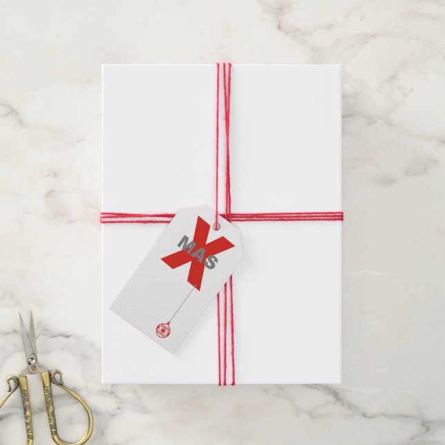 1 Weihnachten mit Weihnachtsbaum Ornament + Ihr Te Geschenkanhänger (Mit Garn)