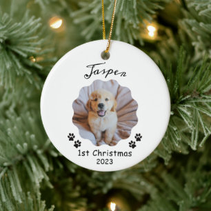 1. Weihnachten, Personalisiertes Weihnachtsgeschen Keramik Ornament