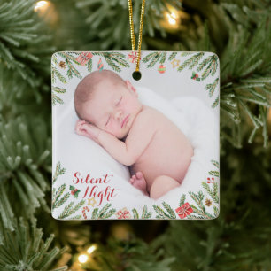 1. Weihnachten - Stille Nacht - Foto Keramikornament