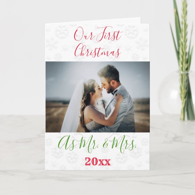 1. Weihnachten Verheiratet Mr. and Mrs. Foto (Vorderseite)