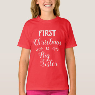 1. Weihnachts-Großschwesterfamilie passend White T T-Shirt