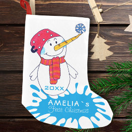 1. Weihnachts Niedlich Snowman Snowflake Zeichnend Kleiner Weihnachtsstrumpf