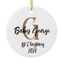 1. Weihnachtsbaumschmuck unisex Monogramm