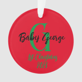 1. Weihnachtsbaumschmuck unisex Monogramm Ornament