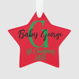 1. Weihnachtsbaumschmuck unisex Monogramm Ornament