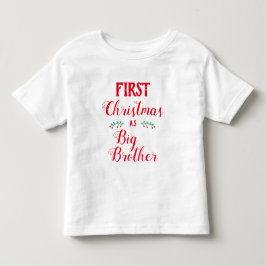 1. Weihnachtsbruderfamilie passend roten Text Kleinkind T-shirt