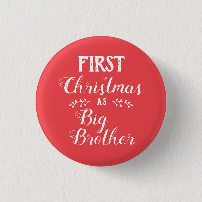 1. Weihnachtsbruderfamilie passend Weiß Button (Vorderseite)