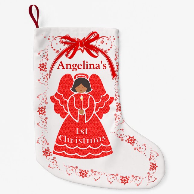 1. Weihnachtsethnischer Kleiner Weihnachtsstrumpf (Vorderseite)