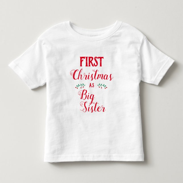 1. Weihnachtsfamilie, die roten Text in Einklang b Kleinkind T-shirt (Vorderseite)