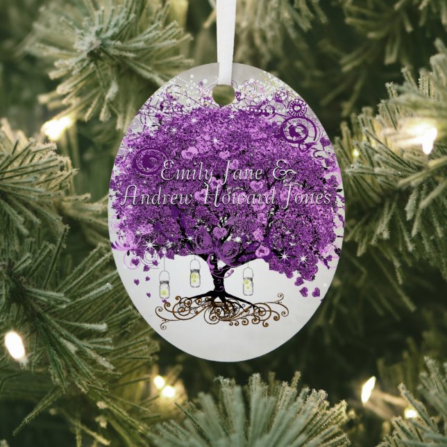 1. Weihnachtsfeier Lila Herzstück Ornament Aus Metall (InSitu)