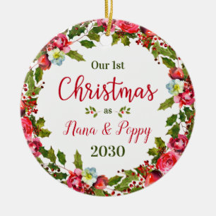 1. Weihnachtsfoto von Nana Poppy Keramik Ornament