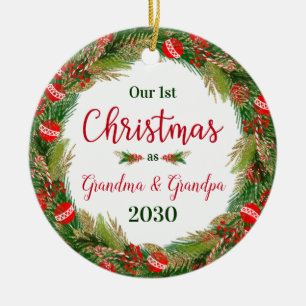 1. Weihnachtsgrandma Opa Foto Keramik Ornament