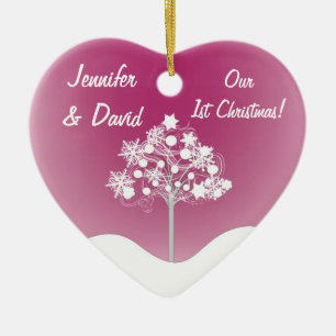1. Weihnachtshochzeits-Verzierung Keramikornament