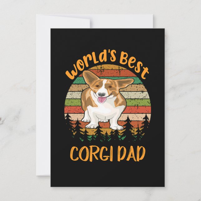 1 Weltbester Corgi-Vater Einladung (Vorderseite)
